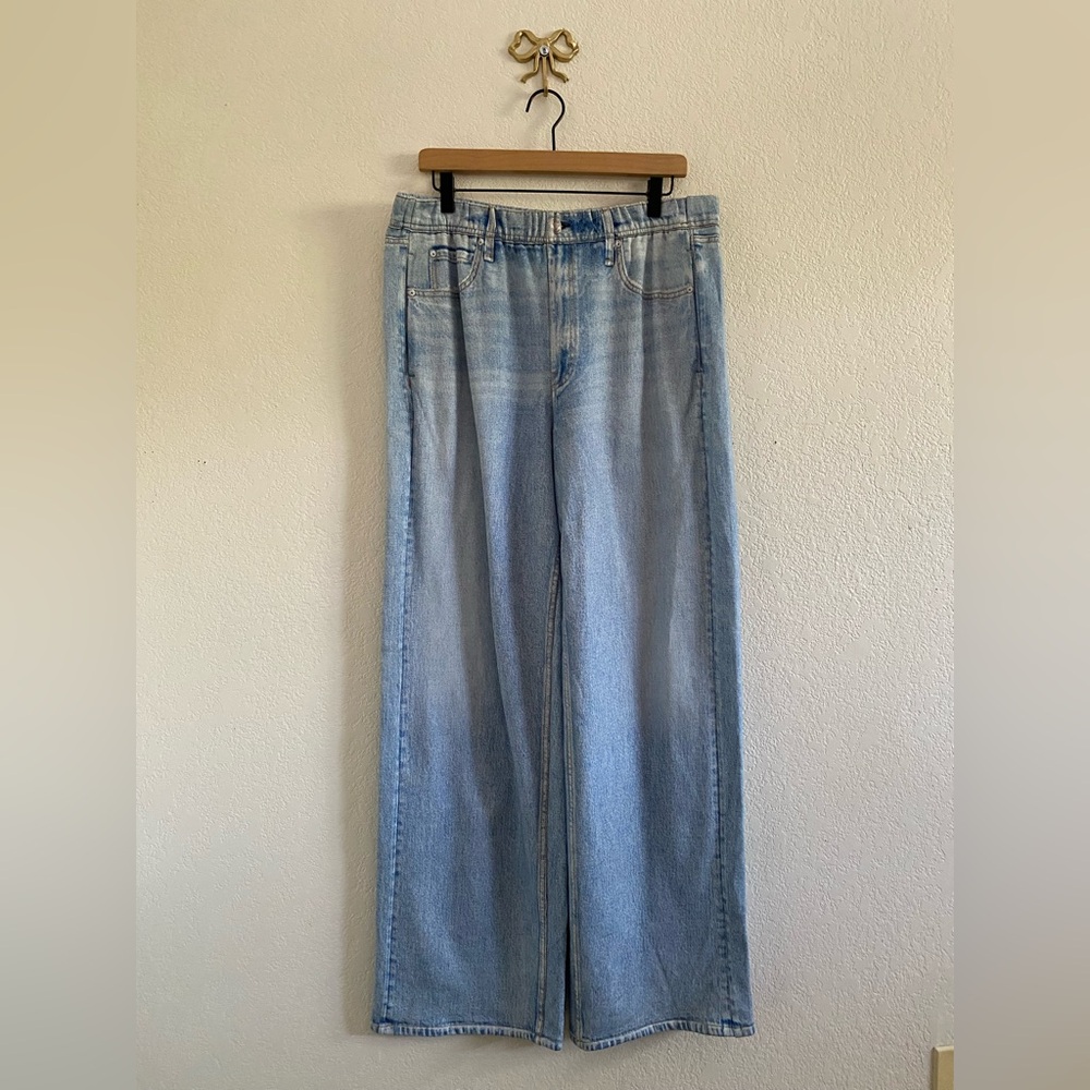 Rag & Bone Aria Miramar Terry Pull On Wide Leg Pants Women’s Size XL Pocket